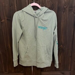 Wrangler Mint Green Pullover Hoodie little stain on front